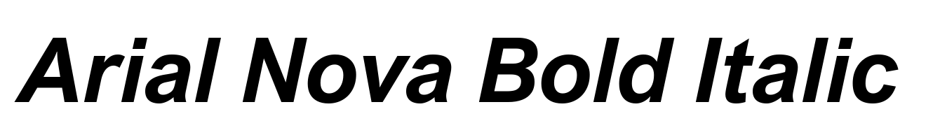 Arial Nova Bold Italic